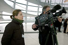 Dreharbeiten im Reichstag